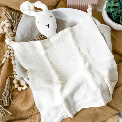 doudou mousseline lapin