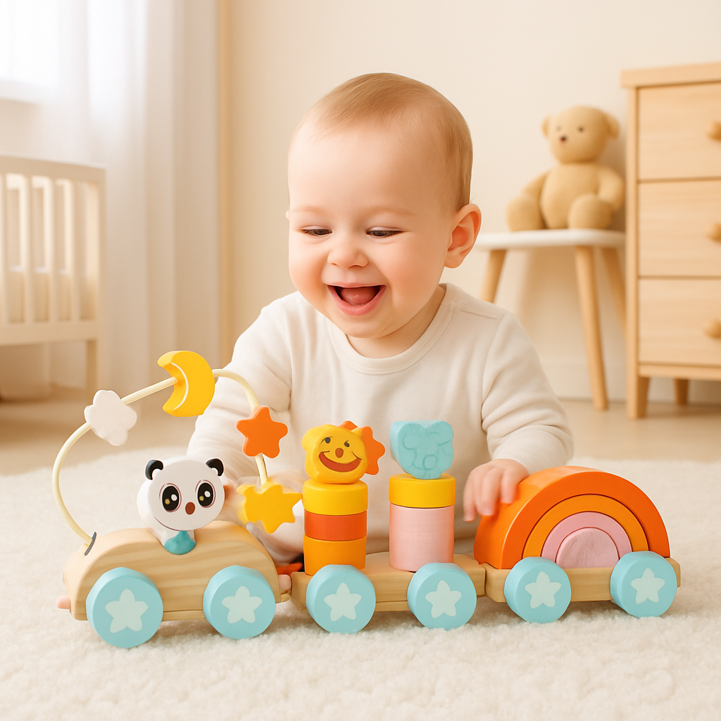 Train en bois | Animaux malins™