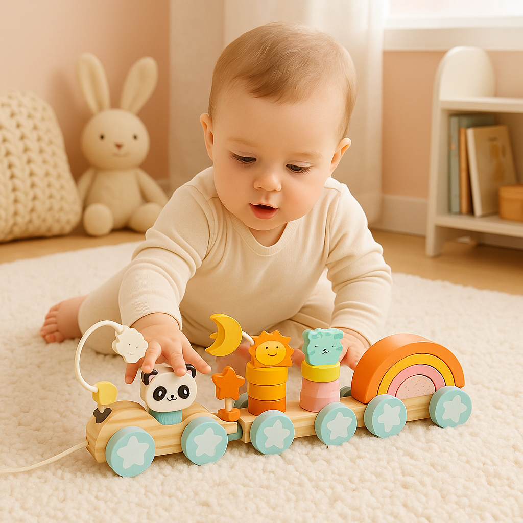 Train en bois | Animaux malins™