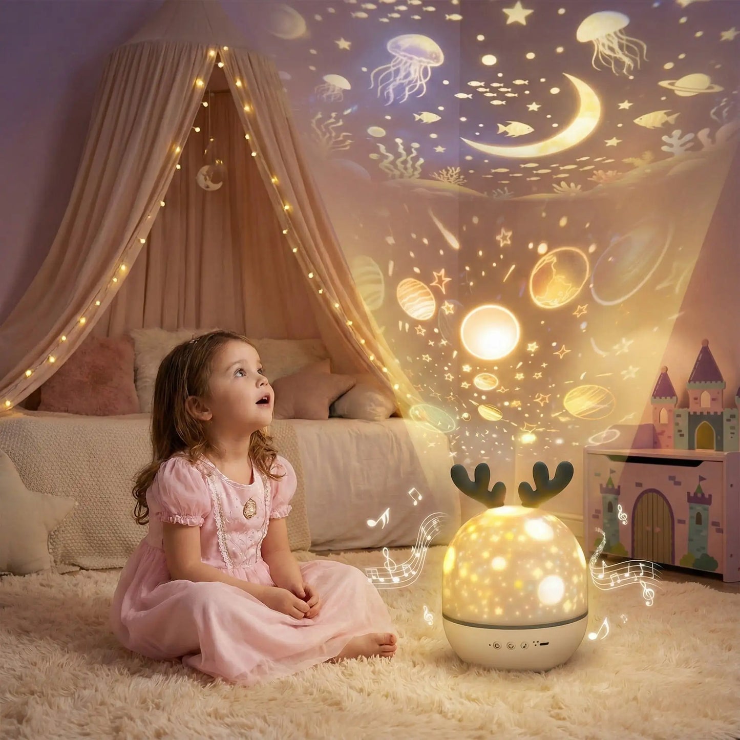 VEILLEUSE MUSICALE BÉBÉ | Constellations berçantes™