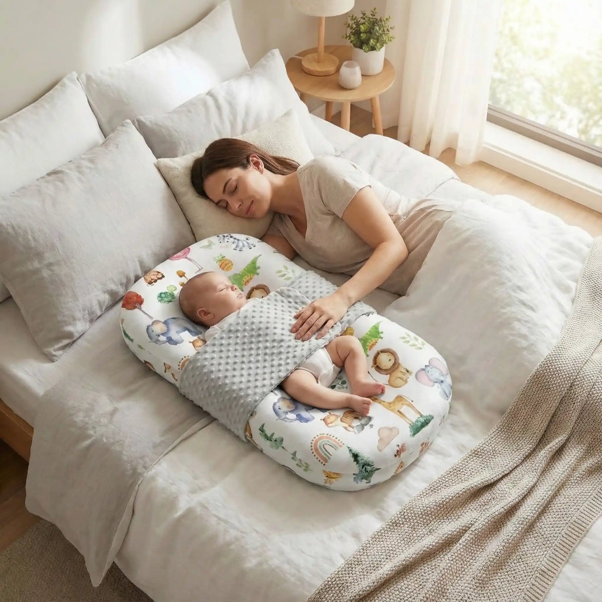 reducteur de lit bebe animaux anti retournement