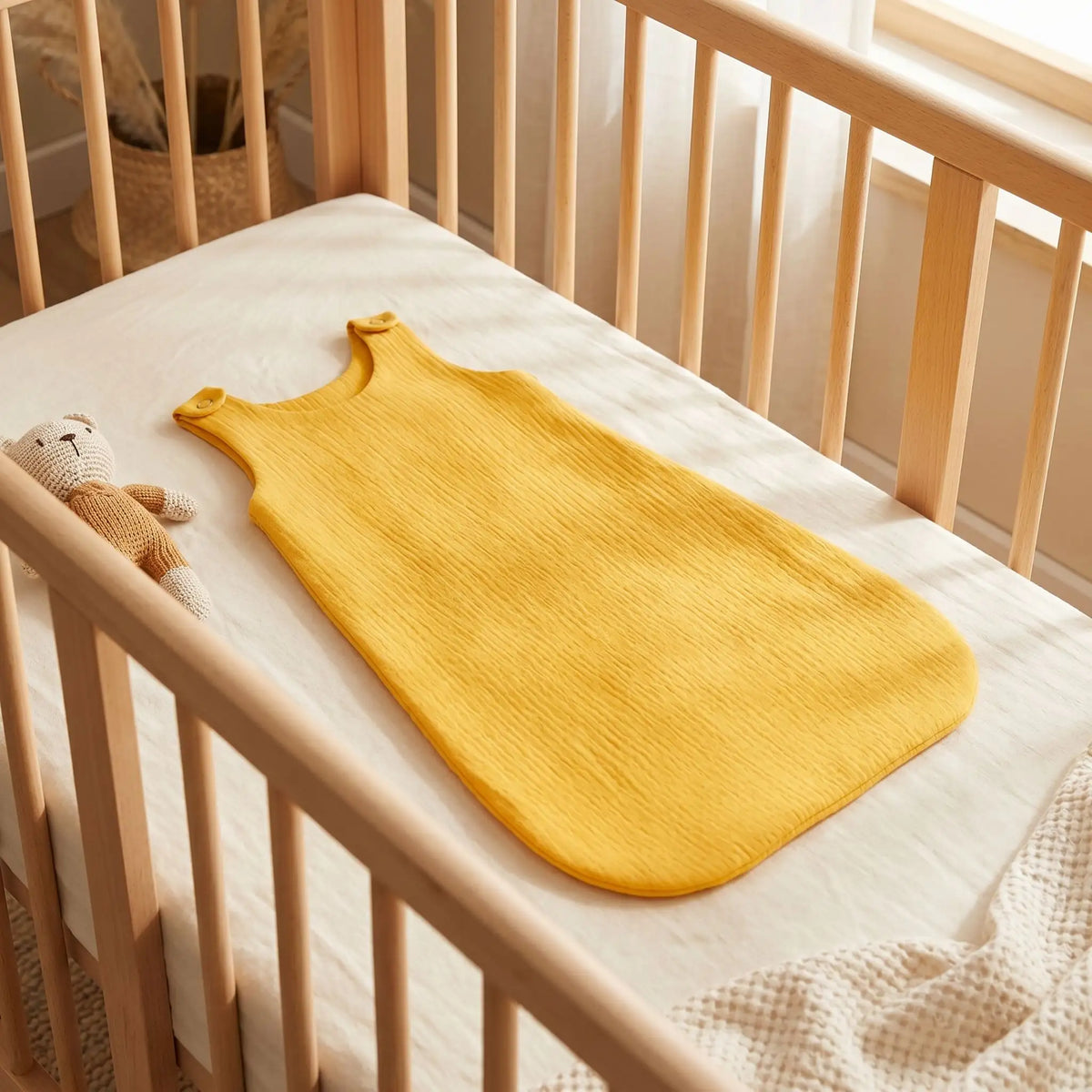 gigoteuse papate coton bio pour liste de naissance couleur miel
