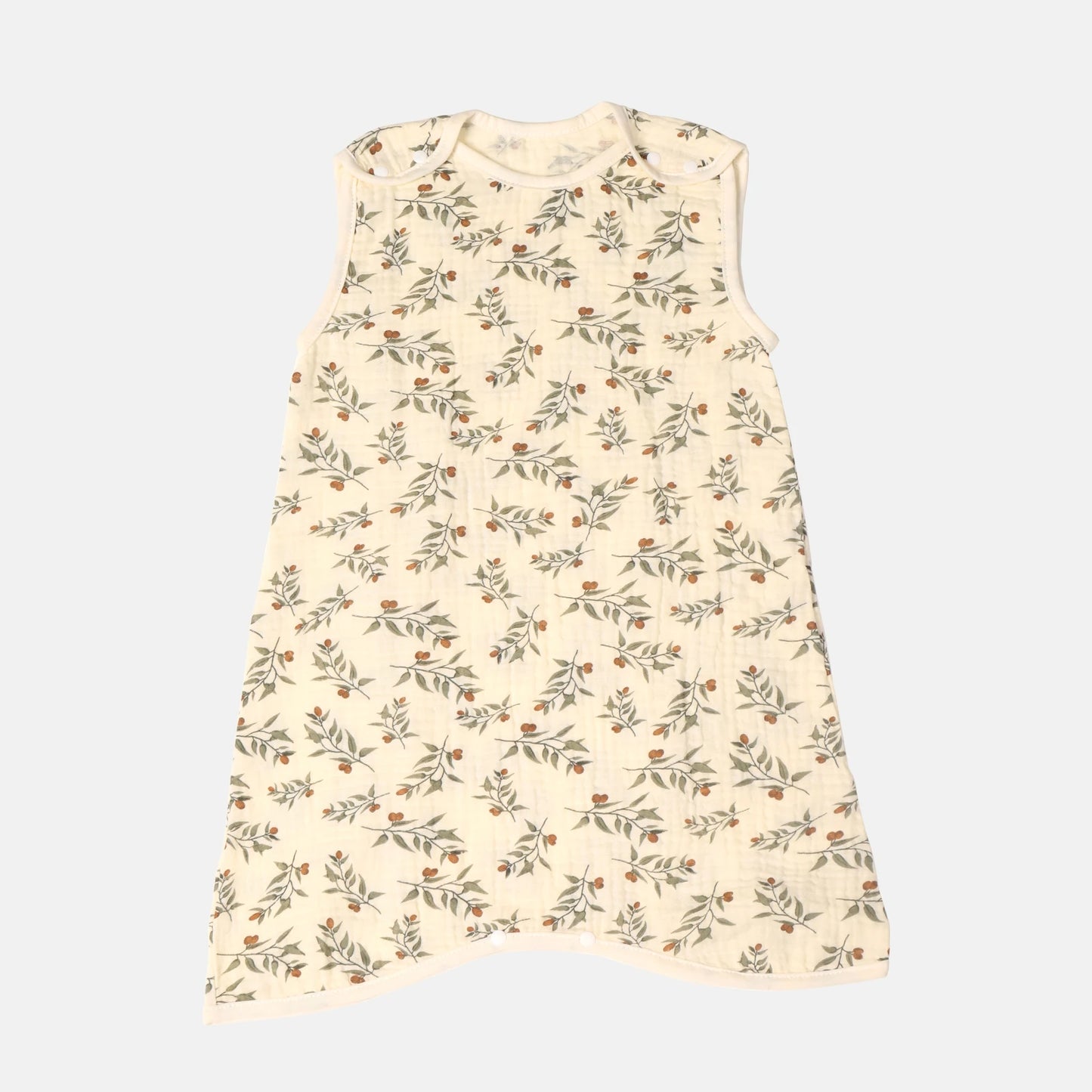 grenouillère bébé en mousseline coton motif cerise
