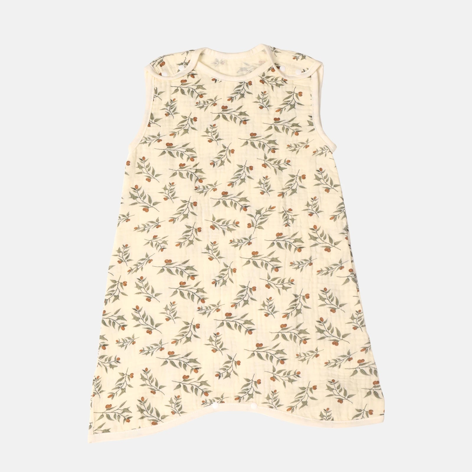 grenouillère bébé en mousseline coton motif cerise