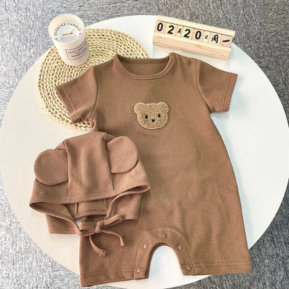 grenouillere bebe ete ours brun