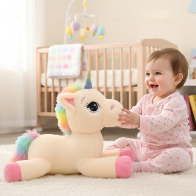 licorne peluche rose pour bebe