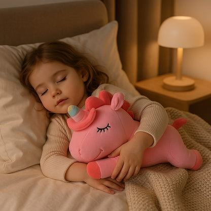 licorne peluche rose