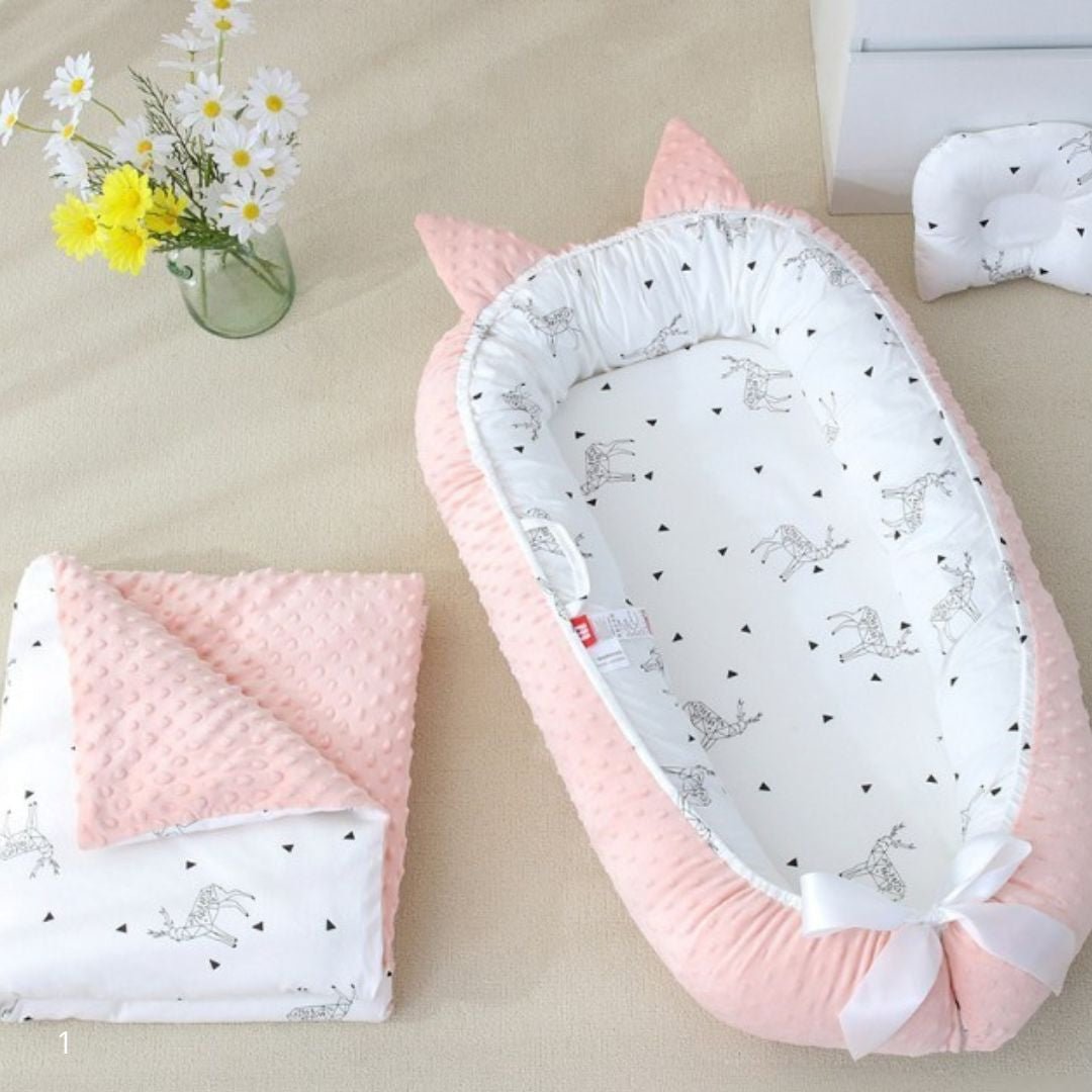 lit bebe cocon rose fille evolutif