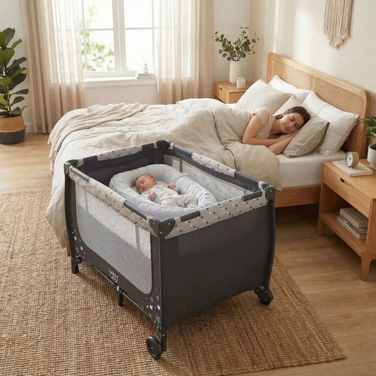 lit bebe nomade cododo gris