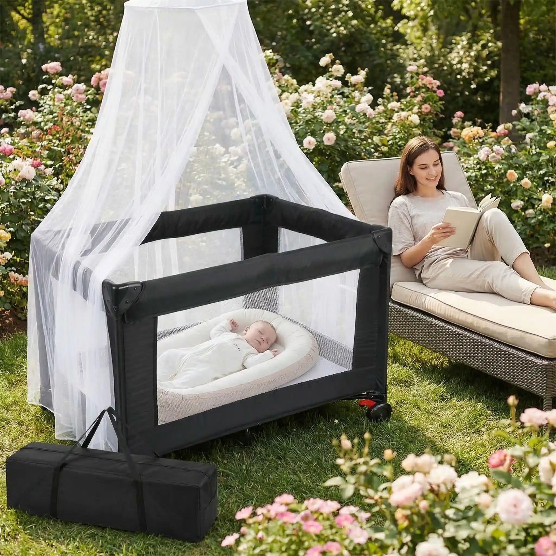 lit parapluie facile a transporter gris