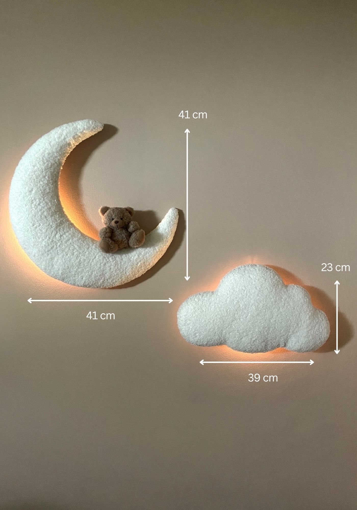 Set Moon with Teddy and Small Cloud