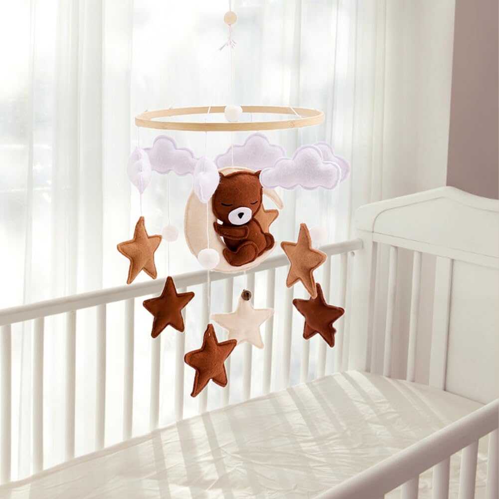 mobile pour bébé ours brun