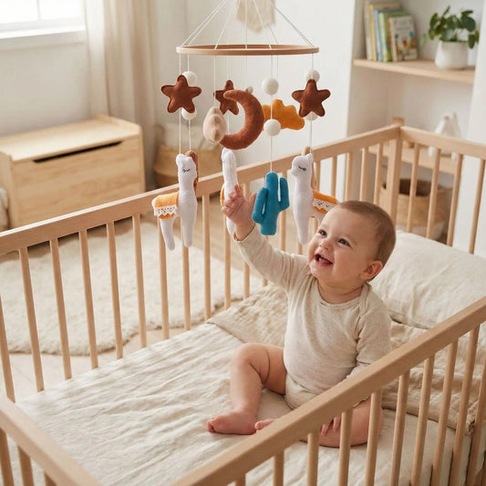 mobile pour bebe alpagas etoiles