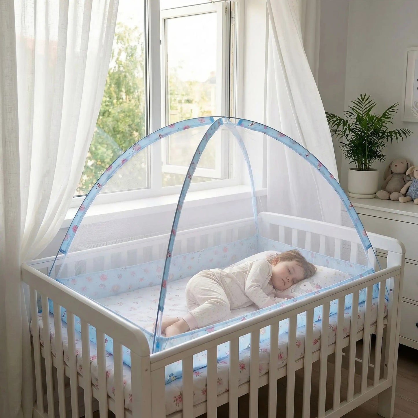 moustiquaire pour bebe tente sans fond bleu