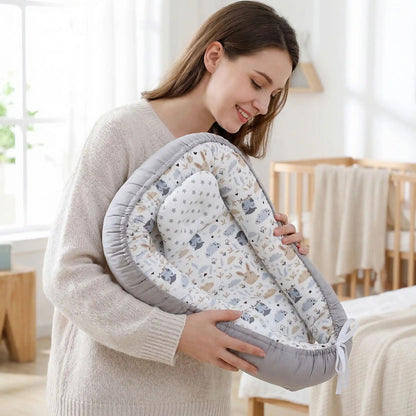 nid bebe reducteur de lit chouette gris