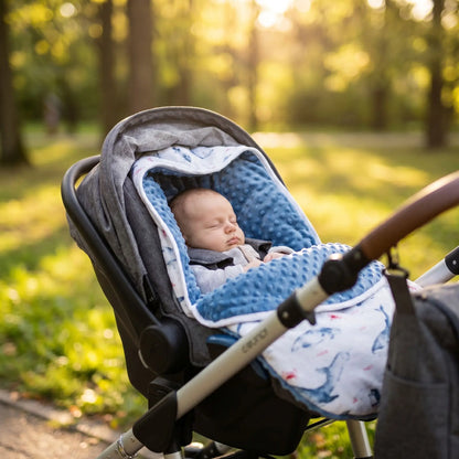 bébé nid d'ange cosy réversible bleu toutes saisons