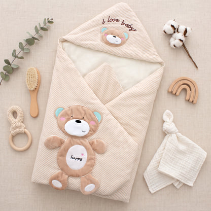 nid d'ange hiver ourson beige noisette