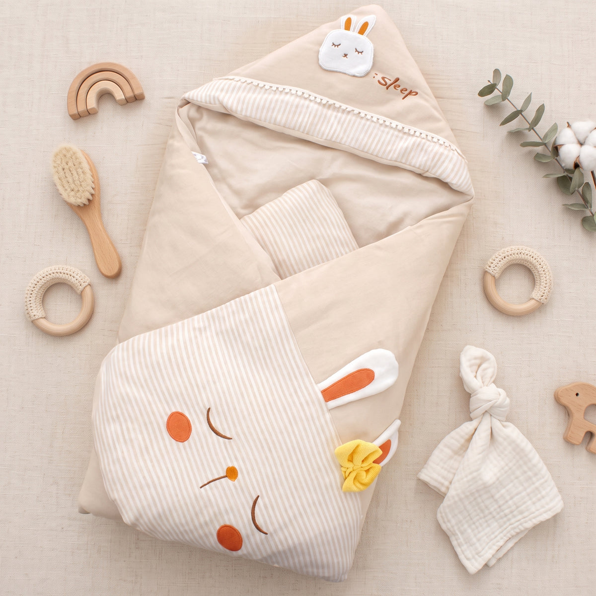 nid d'ange naissance lapin beige petitpasetmaman