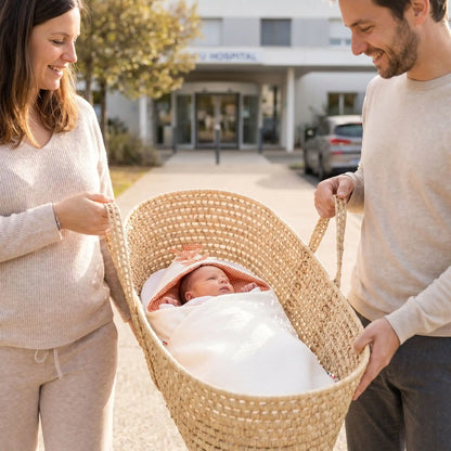 nid d'ange bébé blanc vichy coton bio fabrication francaise