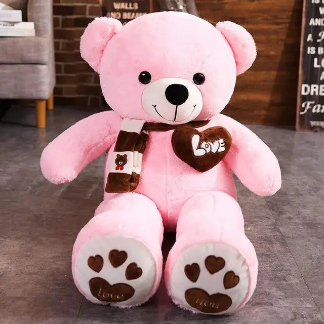 ours en peluche geant rose