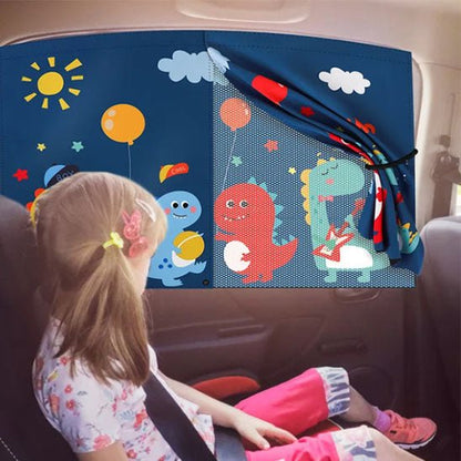 pare soleil voiture bébé aimanté dinosaures protection uv