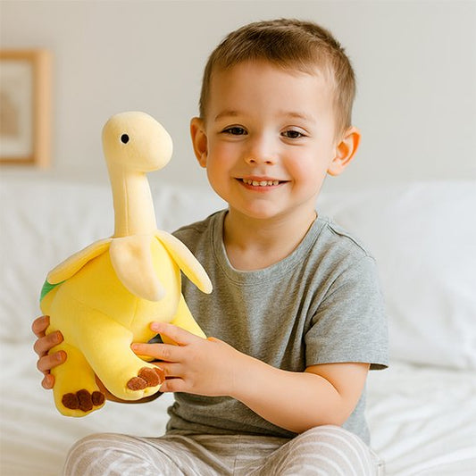 peluche dinosaure banane