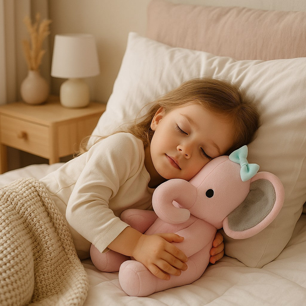 peluche elephant rose 25 cm