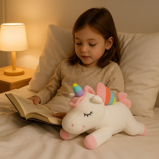 peluche licorne blanche