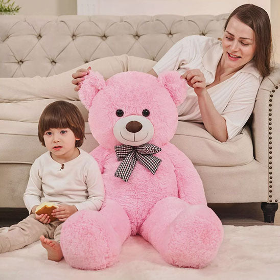 peluche ours rose geant