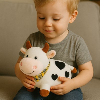 peluche vache bebe