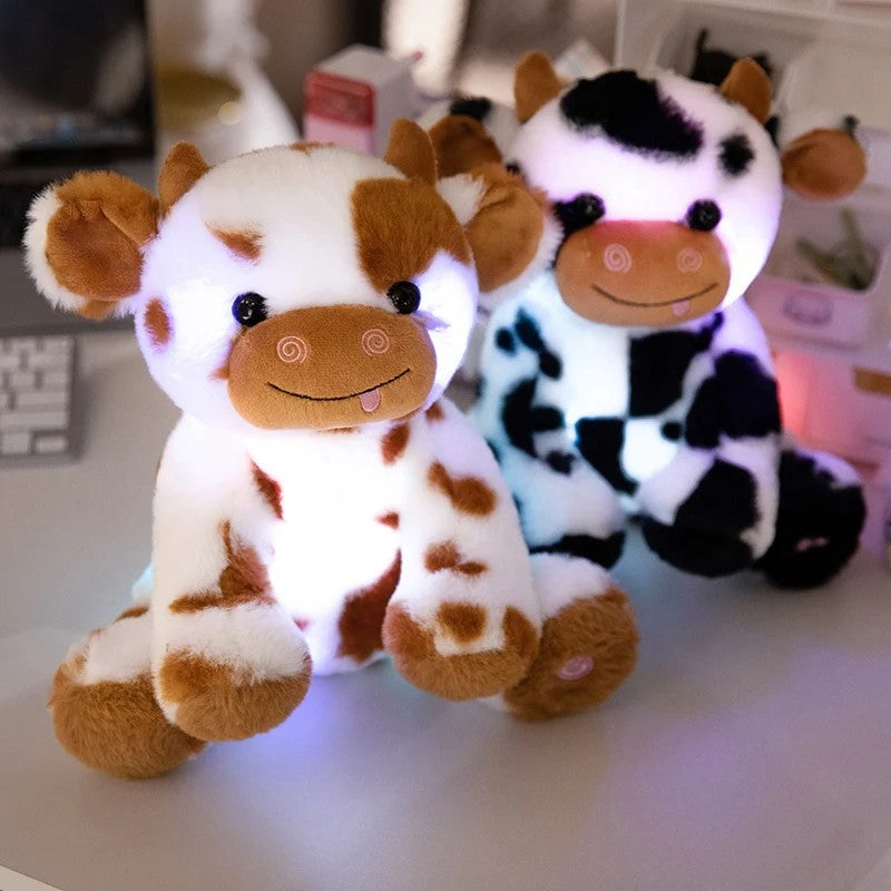 peluche vache eclairant