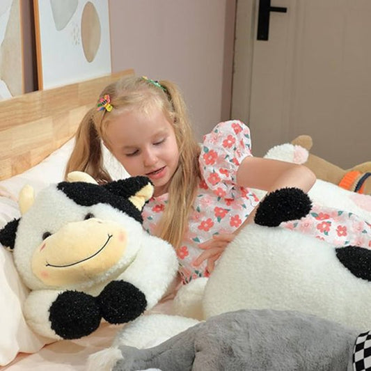 peluche vache noir blanc