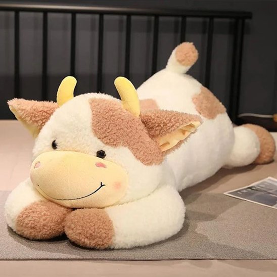 peluche vache tache brune