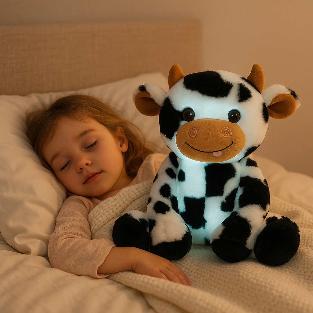 peluche vache veilleuse lumiere