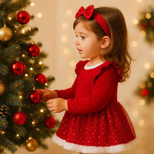 Robe noel bebe fille | Merveille en rouge™