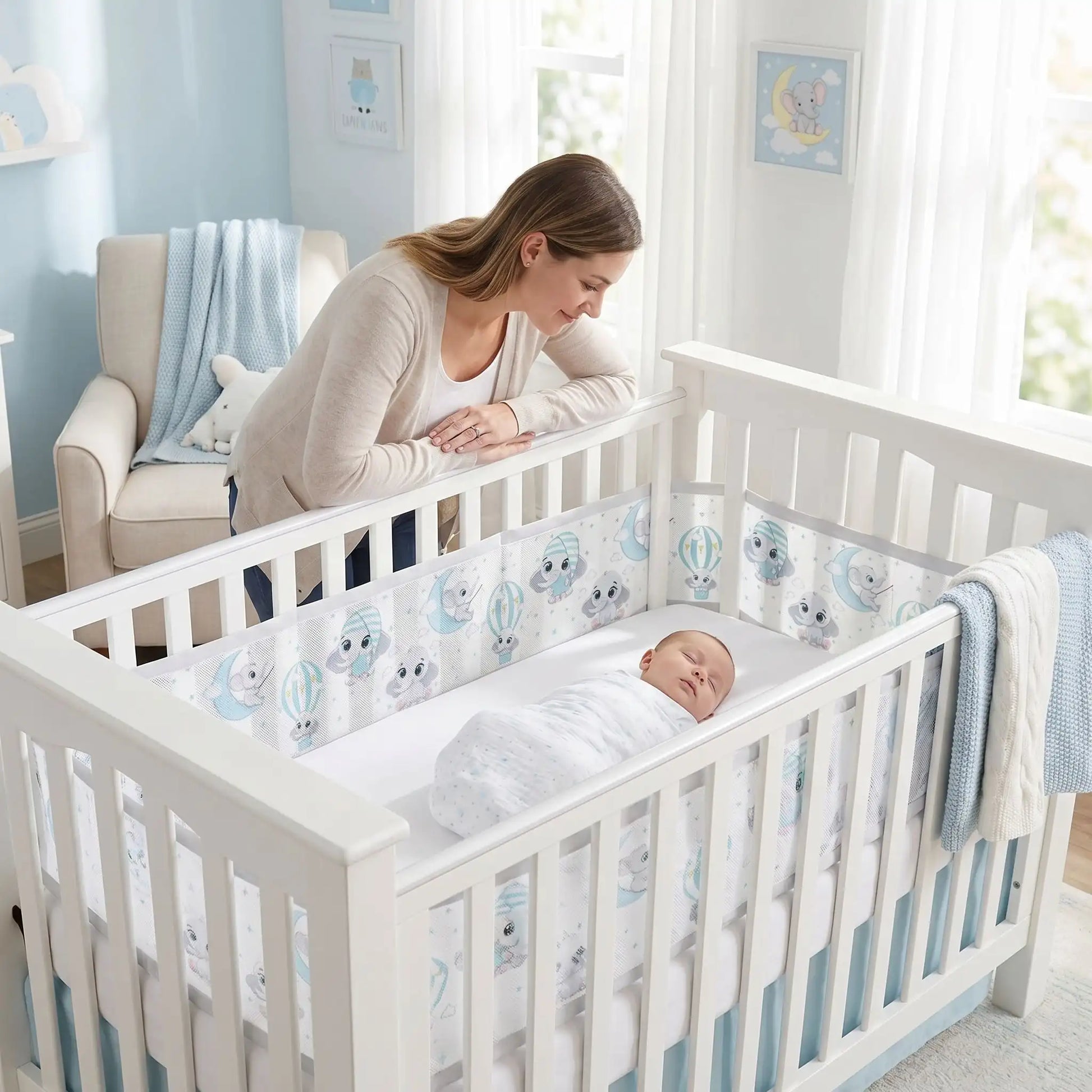peut-on mettre un tour de lit respirant dans le lit d'un bébé