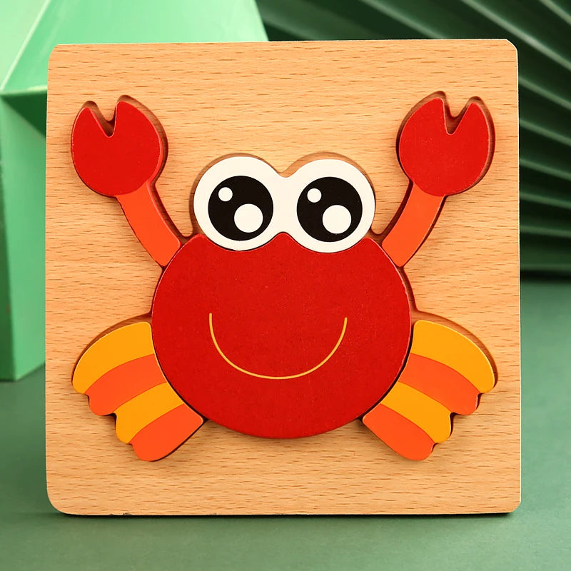 puzzle bebe bois crabe