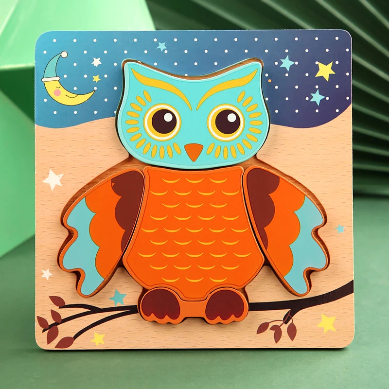 puzzle bebe bois hibou