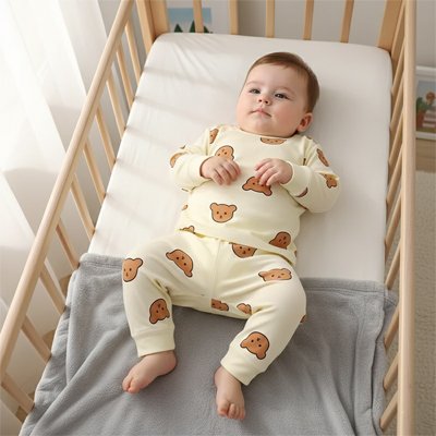 Pyjama bebe ourson beige