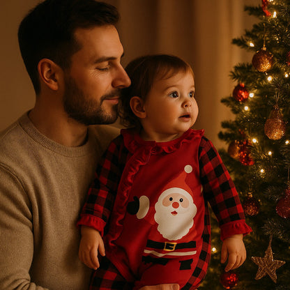pyjama noel bebe rouge noir carreaux