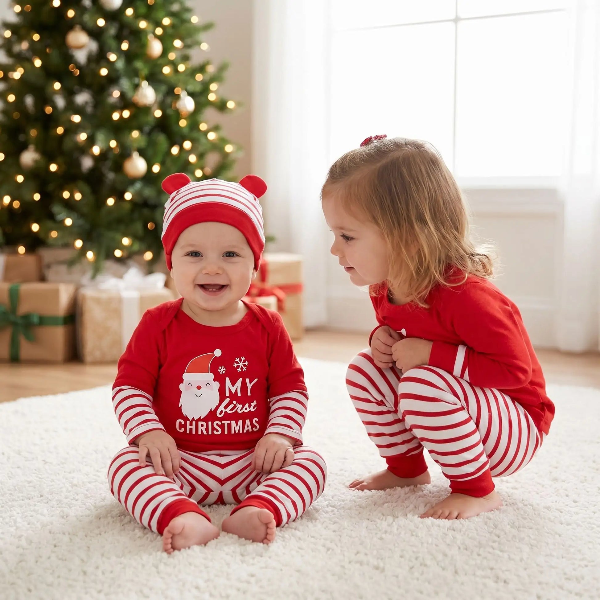 pyjama noel pour bebe mon premier noël rouge et blanc
