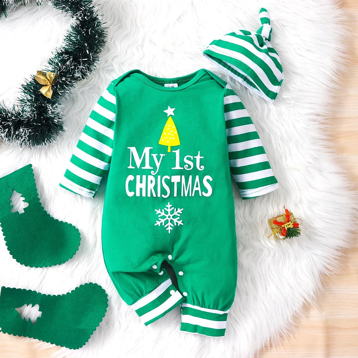 pyjama bebe noel vert