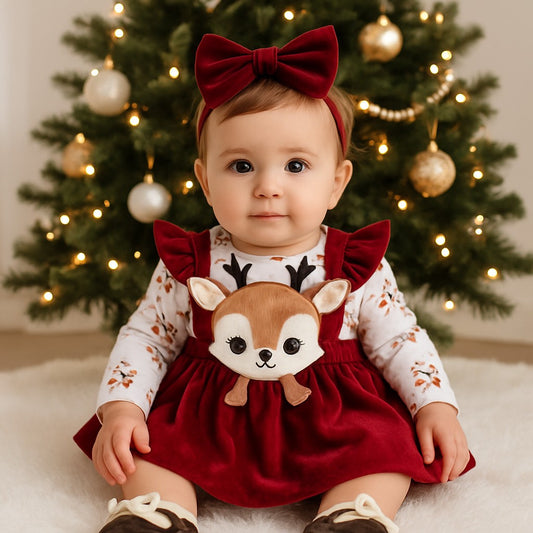 robe noel bebe fille petit renne