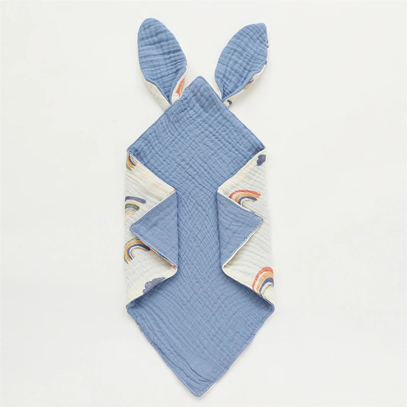 serviette salive bleu