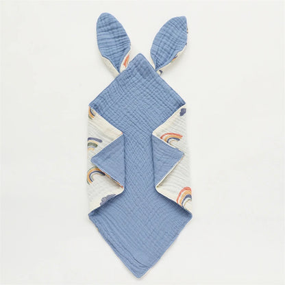 serviette salive bleu