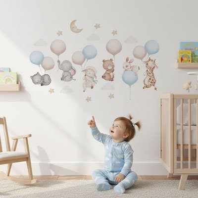 Stickers muraux animaux savane enfant