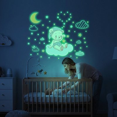 Stickers muraux chambre phosphorescents
