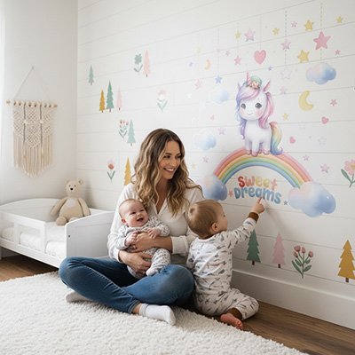  Stickers muraux enfant licorne