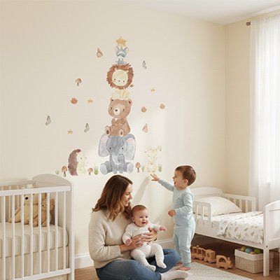 Stickers muraux enfant repositionnable sans aimer les murs