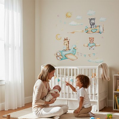 Stickers muraux enfant sans traces